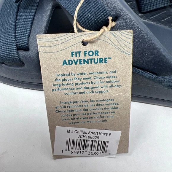 Chaco Chillos Navy Blue Men’s Size 9 Sandals - Picture 6 of 9